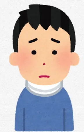 交通事故でむち打ちになった患者様のイラスト