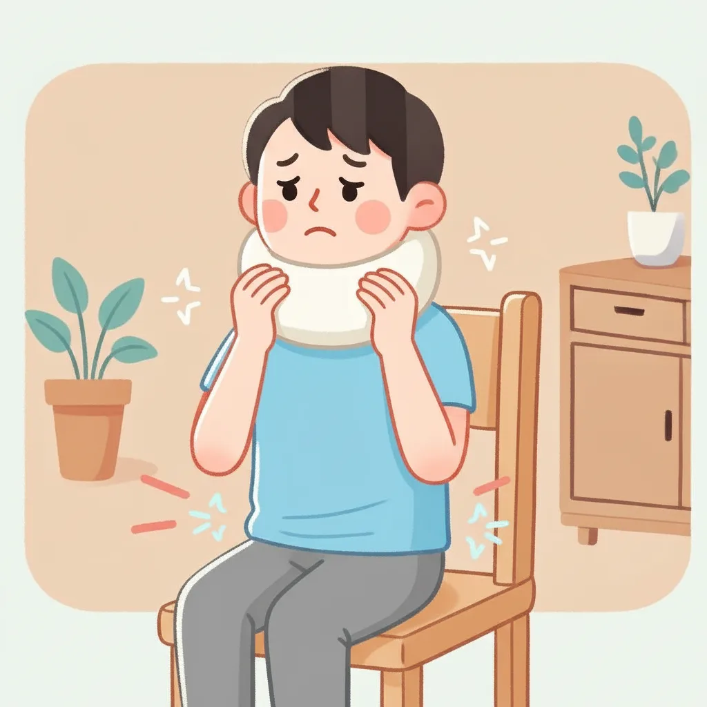 交通事故でむち打ちになった患者様のイラスト